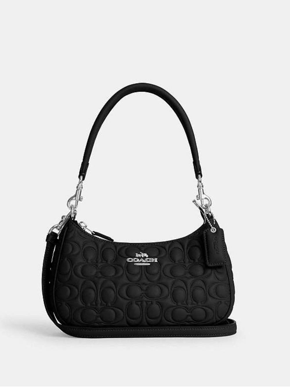 Coach Teri Hobo Bag Embossed Signature Leather - Picture 3 of 9
